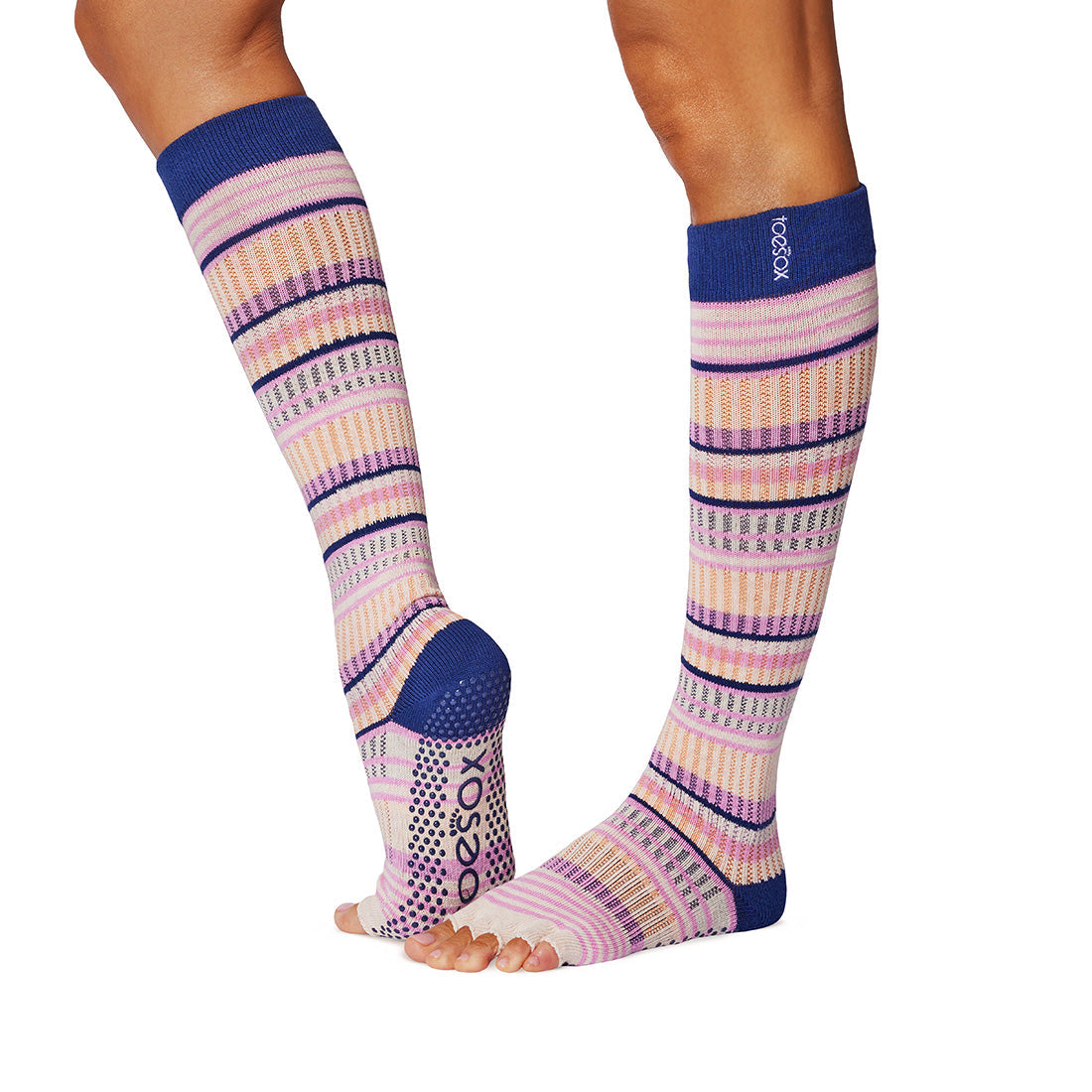 Half Toe Scrunch Knee High Grip Socks – ToeSox