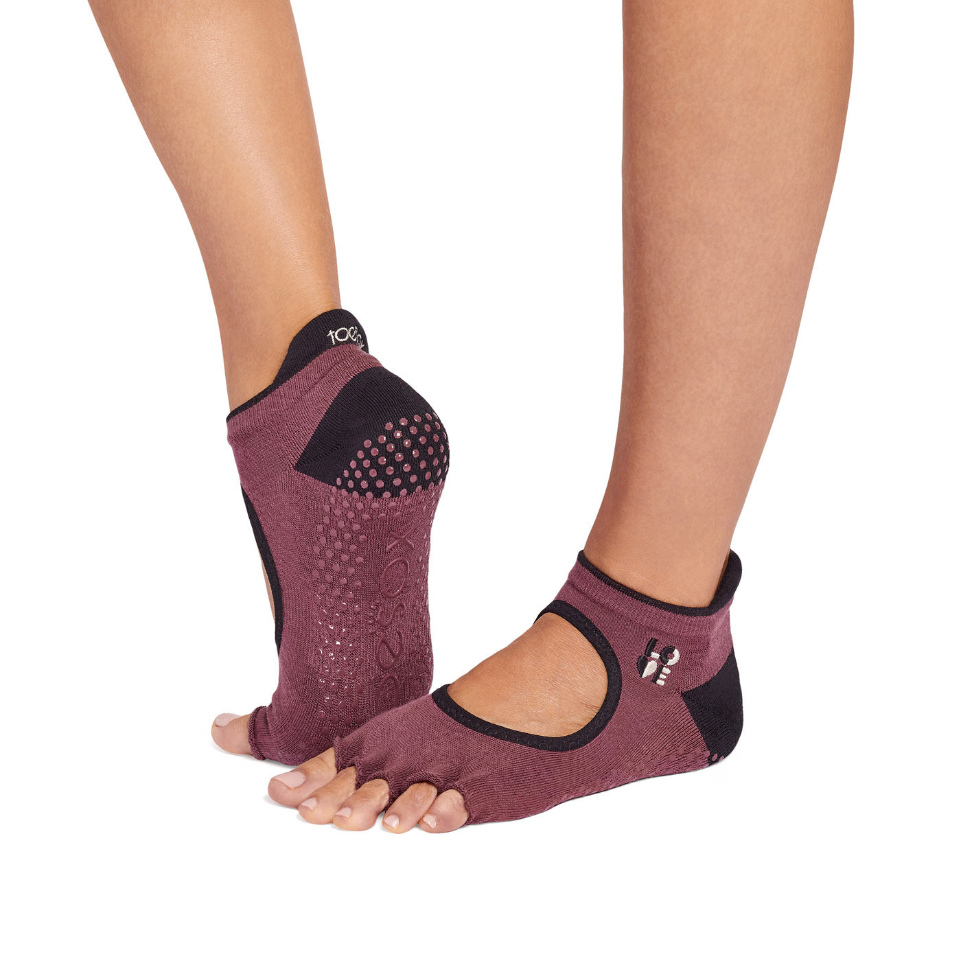 Chaussettes Toesox Bellarina Demi-orteil – Poignée Adhérente, No Show, Taille M, Femme