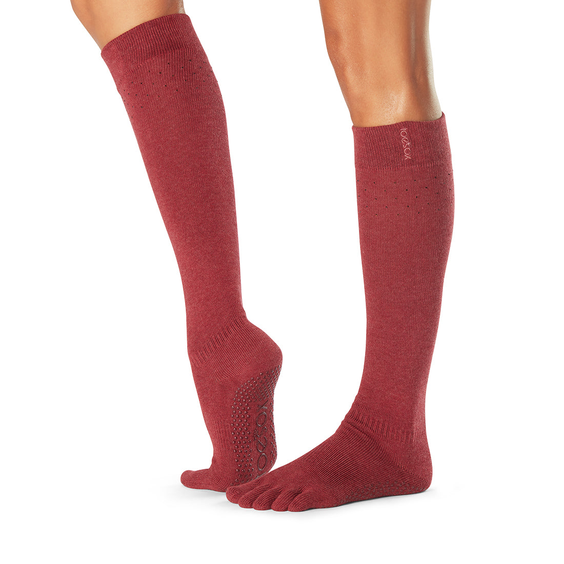 Full Toe Scrunch Knee High Grip Socks – ToeSox