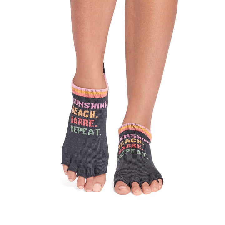 Half Toe Low Rise Grip Socks
