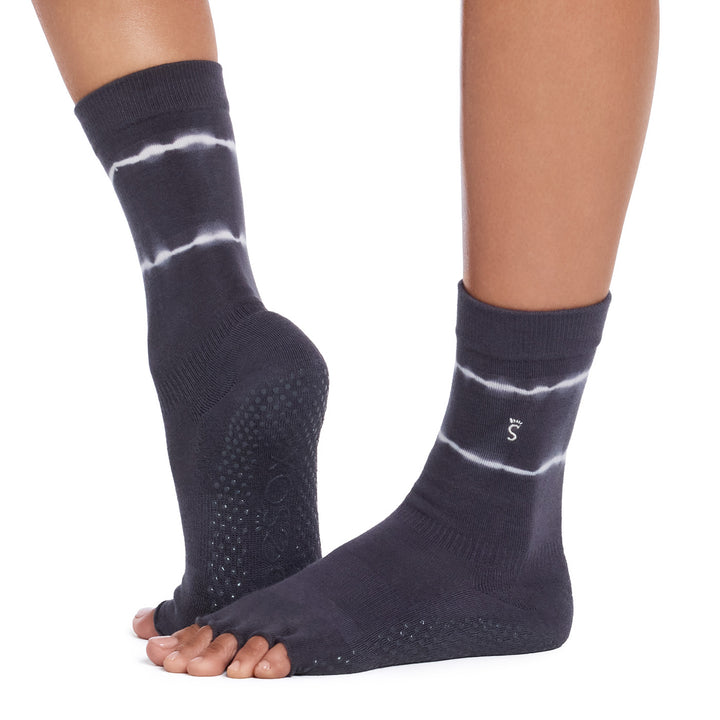 Half Toe Ultra Fine Knit Crew Grip Socks