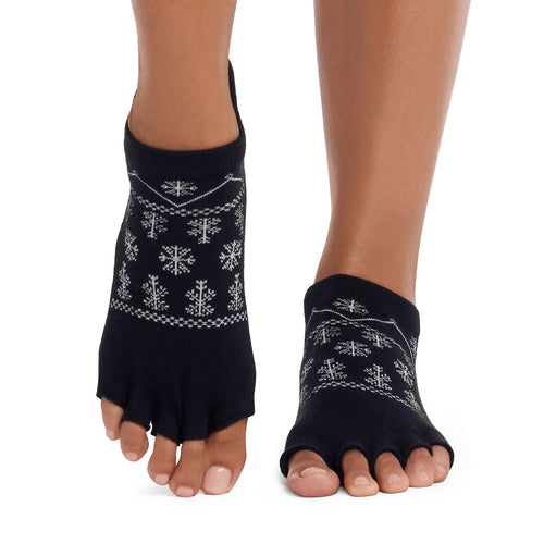 Half Toe Ultra Fine Knit Low Rise Grip Socks
