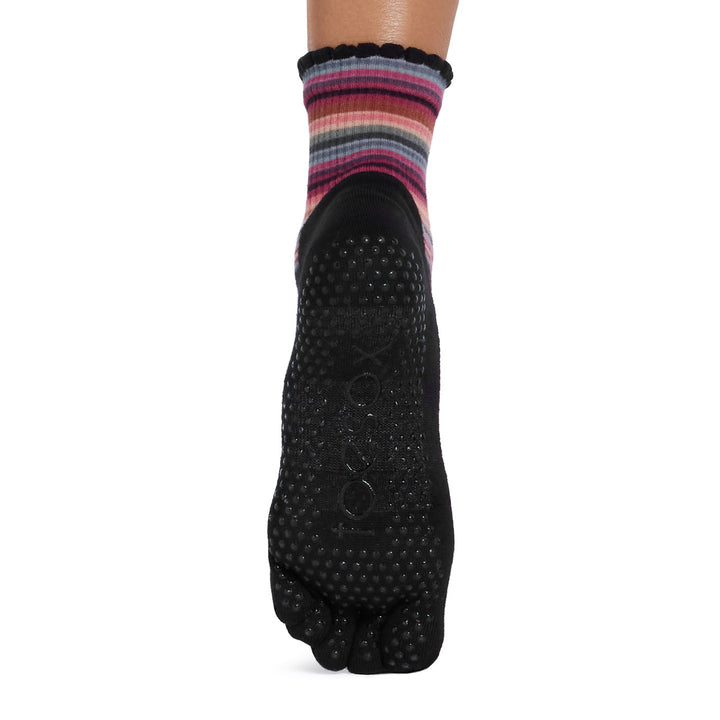 Full Toe Ultra Fine Knit Melody Scallop Grip Socks